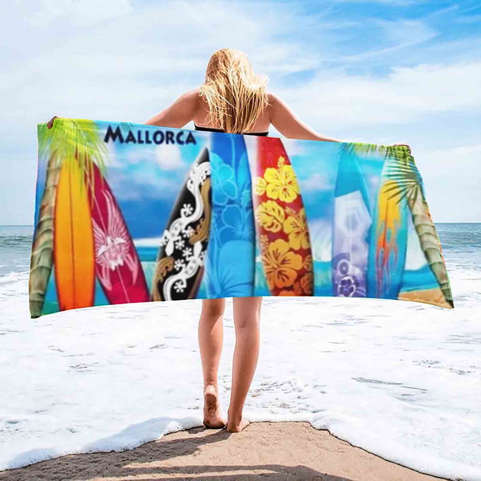 Clearance! Feledorashia Oversized Microfiber Beach Towel Pool Towel