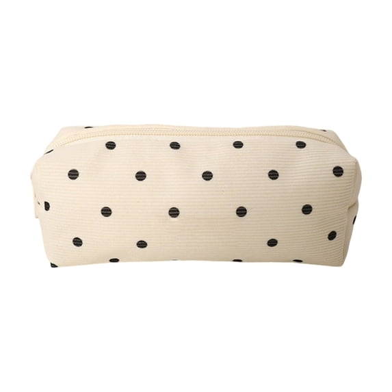 Feledorashia Pencil Pouch Makeup Brush Bag, Travel Organizer Small Storage Bag, Multi-Functional Cloth Case for Cosmetics Toiletries Jewelry, Compact Portable Durable Accessories Holder
