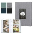 thumbnail image 1 of Feledorashia Photo Album 4x6 with 300/200 Pockets - Slip-in Picture Albums, Linen Cover Memory Book with Front Window, Page Vertical Photo Book for Wedding, Family, Anniversare, Baby, Vacation, 1 of 7