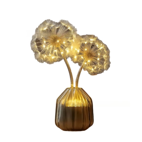 Feledorashia Preserved Blowball Lamp, LED Night Light, Resin Floating Flower Design, USB Powered Wood Base, Warm Soft Ambient Lighting, Compact Versatile Home Decor, Nature Inspired Gift Idea