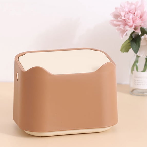 Feledorashia Press-on Cat Litter Storage Bins, with 50pcs Rubbish Bags, Detachable, Easy to Clean, All-Purpose Desktop Trash Can for Home and Office