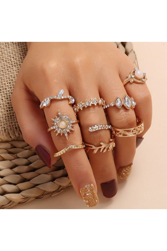 Rings for Women Mather's Day Gifts Twelve Constellation English Letter Ring Opening Stainless Steel Adjustable Ring
