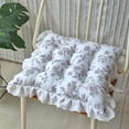 thumbnail image 1 of Feledorashia Ruffled Chair Cushion, Soft Cotton Seat Pad, Washable Tufted Accent for Dining Chair Office Seat Reading Nook and Vanity, Comfortable Decorative Home Layer for Everyday Seating, 1 of 6