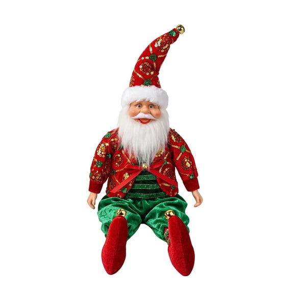 Feledorashia Santa Decorative Character Toy, Soft Figure Ornament, Playful Character Shaped Construction for Home Use, Defined Styling Whimsical Display Accent for Coordinated Interior Decor