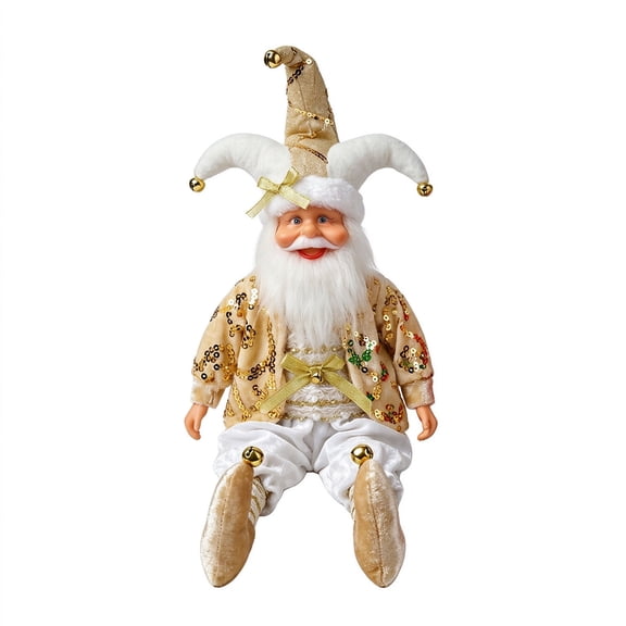 Feledorashia Santa Decorative Character Toy, Soft Figure Ornament, Playful Character Shaped Construction for Home Use, Defined Styling Whimsical Display Accent for Coordinated Interior Decor