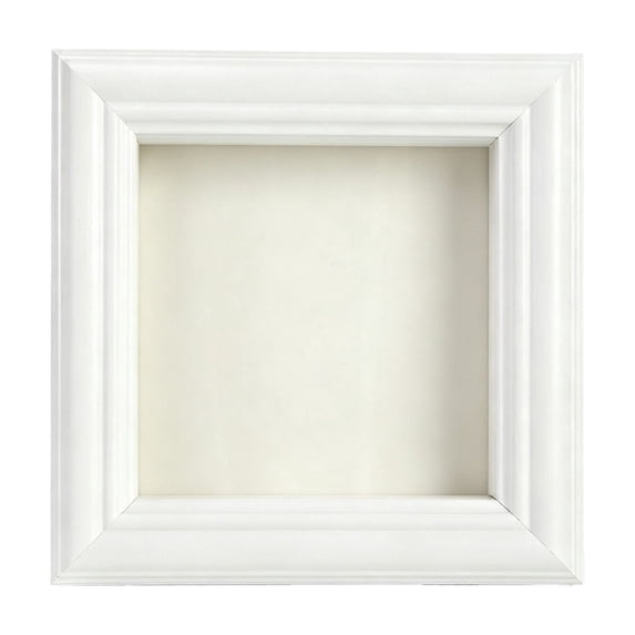 Feledorashia Shadow Box Frame, Specimen Display Frame, Deep Hollow Display for Dried Flowers Keepsakes Photos and Crafts, MDF Frame with Clear Glass Window Back Support and Layered Border
