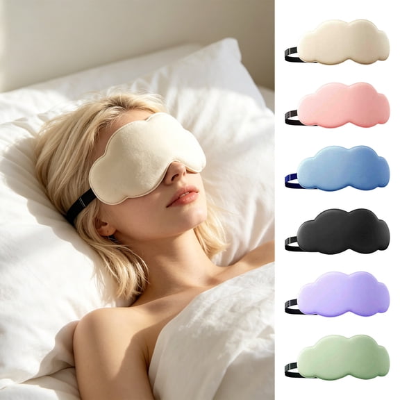 Feledorashia Sleep Mask, Light Blocking Eye Mask, 6D Cloud-Shaped Breathable Adjustable Strap Sleep Mask for Women, Soft Comfortable Fabric for Naps and Travel