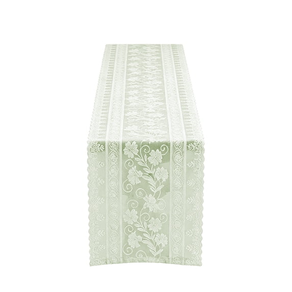 Feledorashia Table Runner, Lace Tablecloth, Hollowed Out Rural Dining Table Decoration, Soft Wrinkle Resistant Polyester Fabric