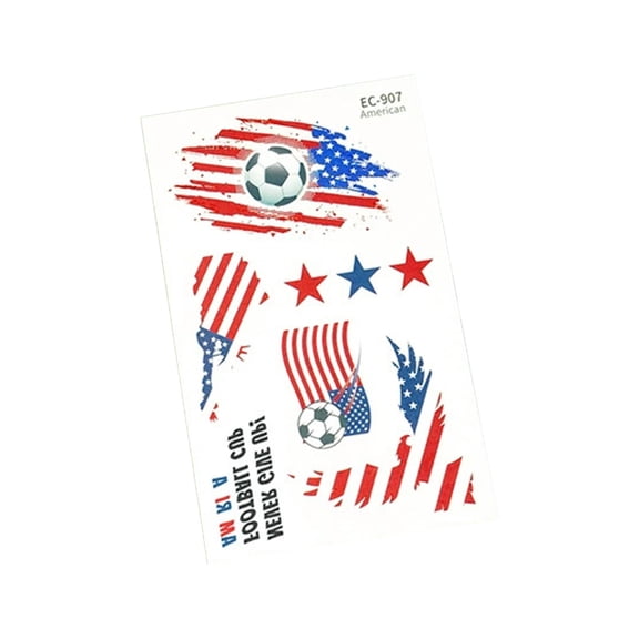 Feledorashia Temporary Flag Tattoos, Waterproof Face Stickers, Removable Sports Fan Body Decals, Safe Non-Irritating Material, Long Lasting for Parties Events Carnival Game Decor