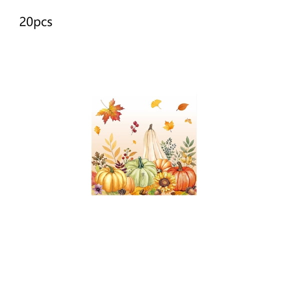 Feledorashia Thanksgiving Paper Plates, Disposable Paper Plates, Fall Pumpkin and Maple Leaves Pattern Tableware, Eco-Friendly Food Grade Material, Convenient Disposable Use for Holiday Parties