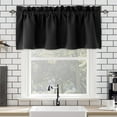 thumbnail image 1 of Feledorashia Valance Curtain Blackout Thermal Unlined Black Valance for Kitchen, Bathroom, Bedroom Living Room Short Window, 57.08x17.71'', 1 of 7