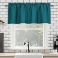 thumbnail image 1 of Feledorashia Valance Curtain Blackout Thermal Unlined Black Valance for Kitchen, Bathroom, Bedroom Living Room Short Window, 57.08x17.71'', 1 of 7