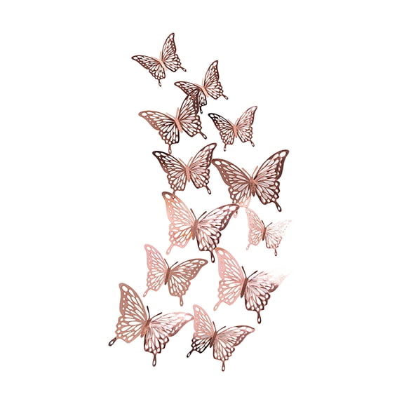 Feledorashia Wall Stickers Adhesive Home Decor, Vintage Insect Decals, Removable Butterfly Wall Art Decoration, Lifelike Raised Layered Design, Strong Adhesive Vinyl Material