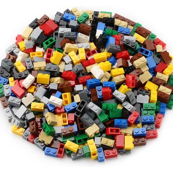 1x2 Bricks Bulk 450 Pieces Multicolored Classic Basic Parts Building Creative Play Set Blocks Toy Accessories Compatible with 3004 Major Brands (10 Mixed Color)
