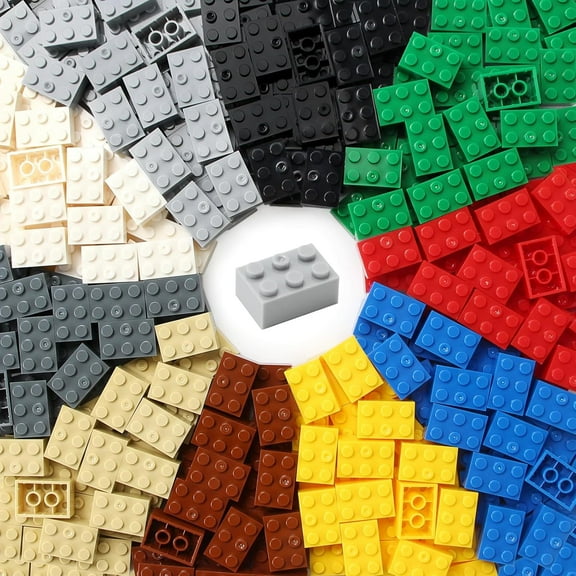 2x3 Bricks Bulk 260 Pieces Multicolored Classic Basic Parts Building Creative Play Set Blocks Toy Accessories Compatible with 3002 Major Brands (10 Mixed Color)
