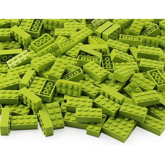 Feleph 2x4 Bricks Lime 320 Pieces Yellowish Green Parts Classic Building kit Creative Play Set Blocks Toy Accessories Basic Compatible with 3001 Major Brands (Yellowish Green)