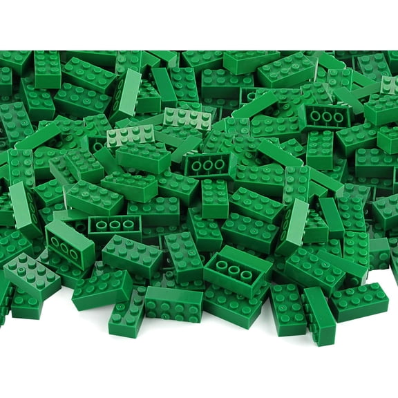 320 Pieces 2x4 Green Bricks Building Classic Parts Creative Play Blocks Set Toy Accessories Combine with 3001 Major Brick Brands (Green)