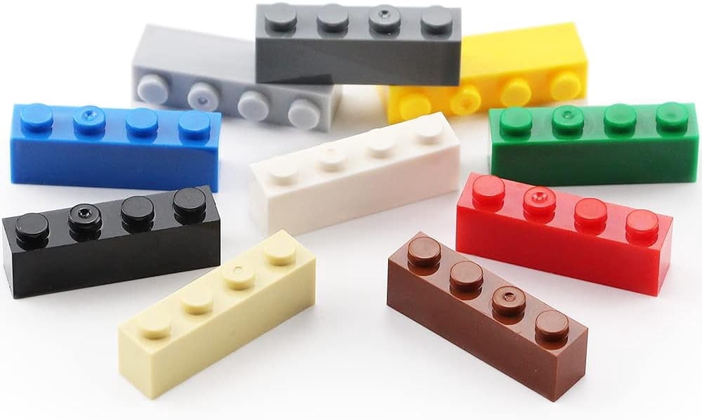 360 Pieces 1x4 Bricks Classic Parts Building Creative Play Blocks Set ...