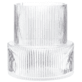 thumbnail image 1 of Felhcc Ribbed Glass Vase, Flower Vase, Fluted Glass Vase, Clear Vase for Living Room, Dining Room, Wedding, Office, 7.5 Inches, 1 of 14