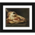 thumbnail image 1 of Felice Boselli 24x20 Black Ornate Framed Double Matted Museum Art Print Titled: Skinned Head of an Ox (1688 - 1691), 1 of 5