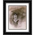 thumbnail image 1 of Felicien Rops 2x Matted 20x24 Black Ornate Framed Art Print 'The Best Love of Don Juan', 1 of 2