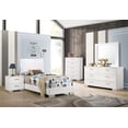 thumbnail image 1 of Felicity 4-piece Twin Bedroom Set with LED Headboard Glossy White, 1 of 9