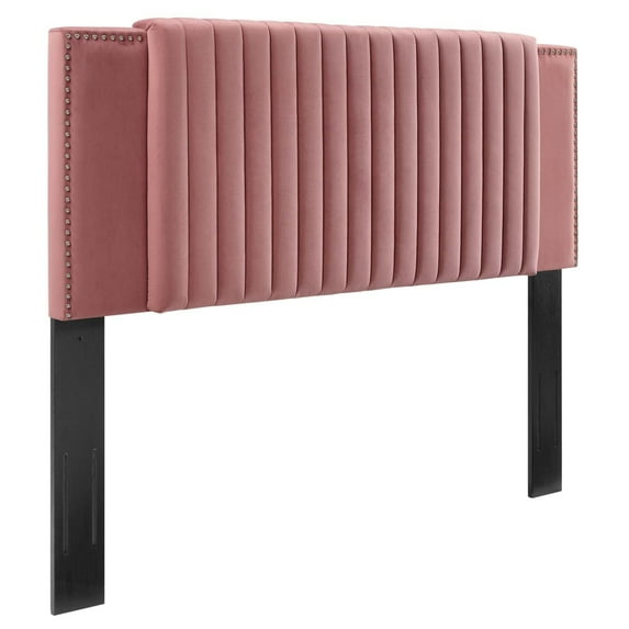 Felicity Channel Tufted Performance Velvet King California King Headboard Dusty Rose