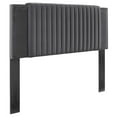 thumbnail image 1 of Felicity Channel Tufted Performance Velvet Twin Headboard Charcoal, 1 of 7