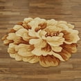 thumbnail image 1 of Felicity Floral Cream Handcarved Flower Shaped Area Rug 48" Round, 1 of 1