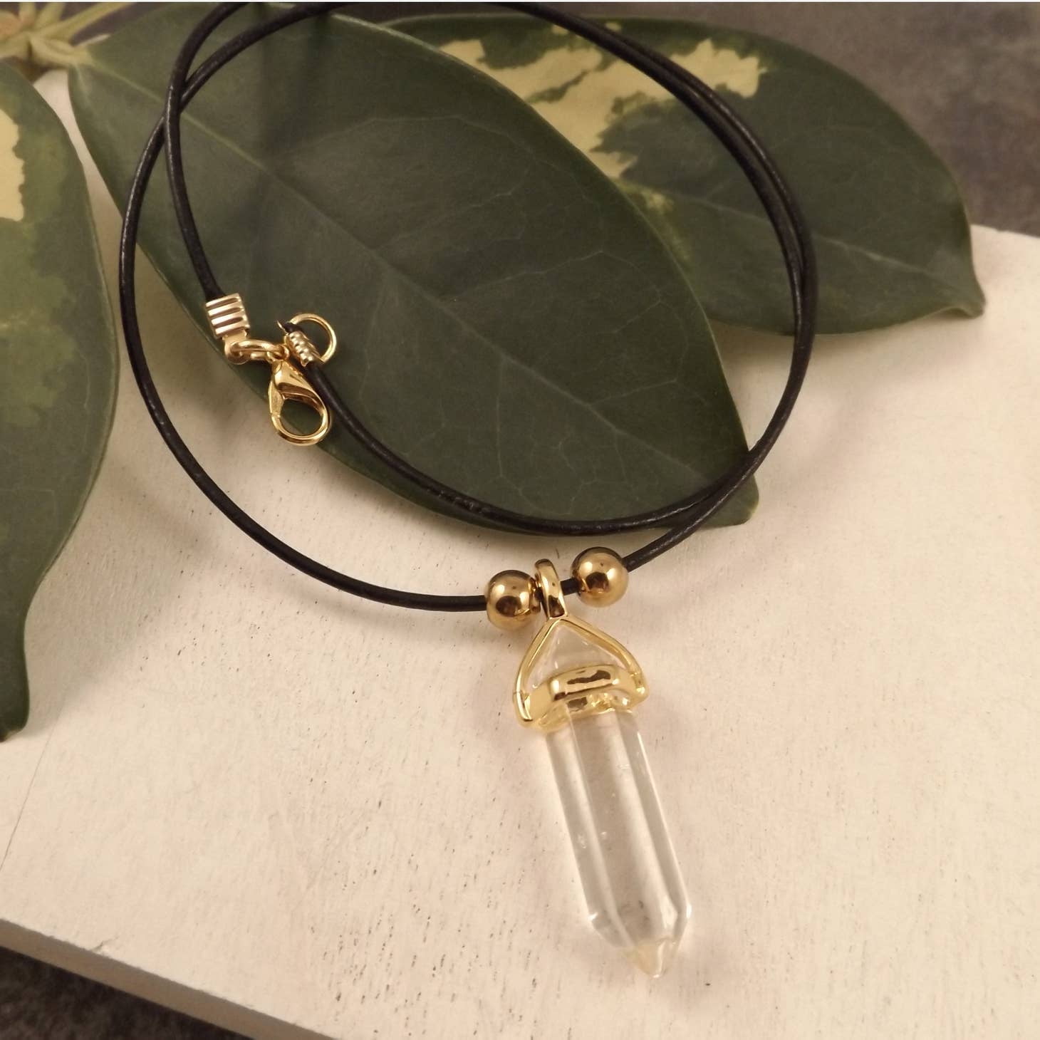 Felicity Jewelry Designs Clear Quartz Leather Nigeria Ubuy - Main Image