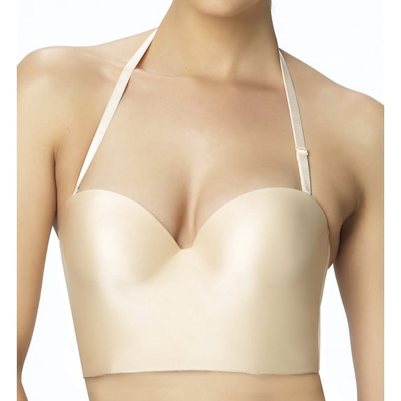 Felina | Essentials Longline Strapless Convertible Bra | Runs Small (Bare, 34DD)