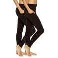 thumbnail image 1 of Felina | Athletic Pocket Leggings | 2-Pack | Lounge (Black, X-Small), 1 of 7