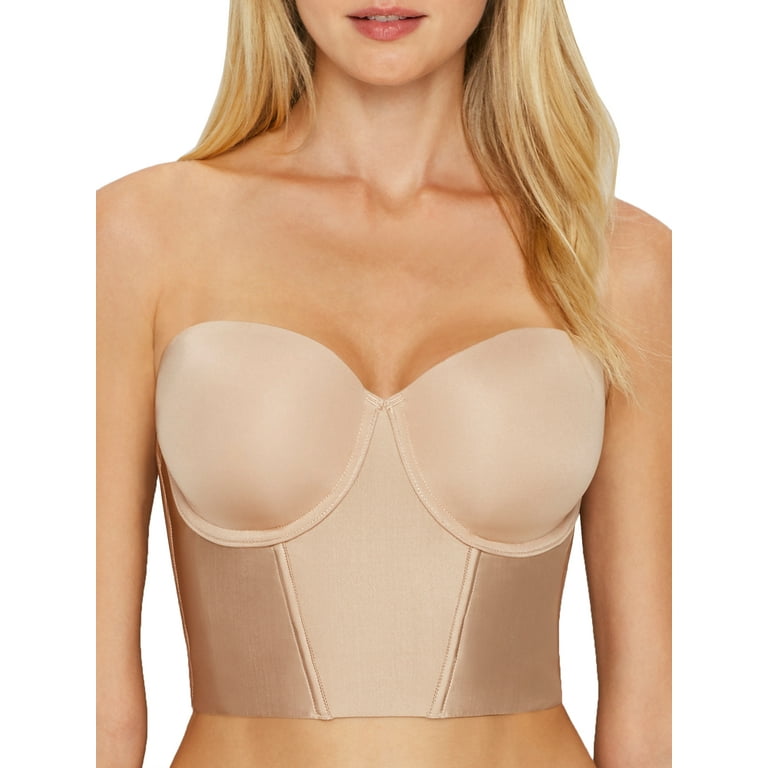 Felina | Body Veil Longline Strapless Bra | Seamless | Contour | Adjustable  (36C, Warm Neutral)