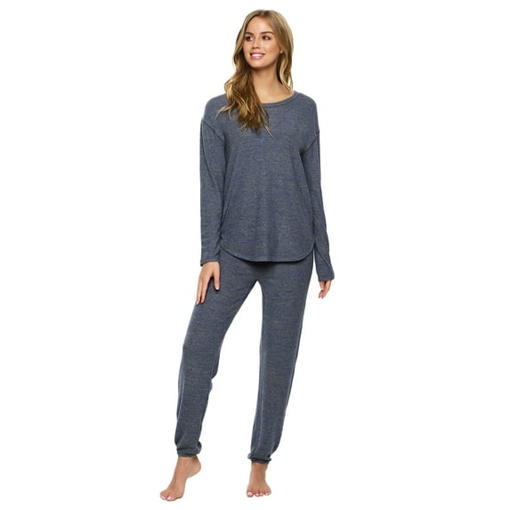 Felina | Comfyz Coco Women’s 2-Piece Lounge Set | Lounge Set for Women (Blue Olive, Large)