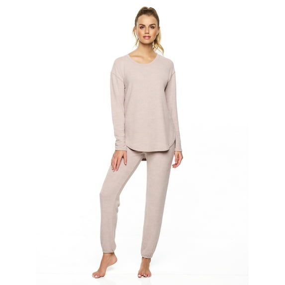 Felina | Comfyz Coco Women’s 2-Piece Lounge Set | Lounge Set for Women (Misty Rose Taupe, X-Large)
