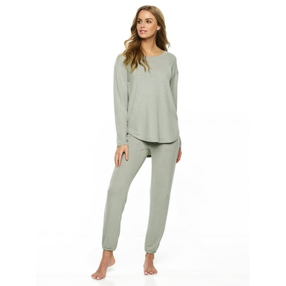 Felina | Comfyz Coco Women’s 2-Piece Lounge Set | Lounge Set for Women (Sage Taupe, X-Small)