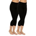 thumbnail image 1 of Felina | Cotton Modal Capri Leggings 2-Pack | Lightweight & Soft, 1 of 3