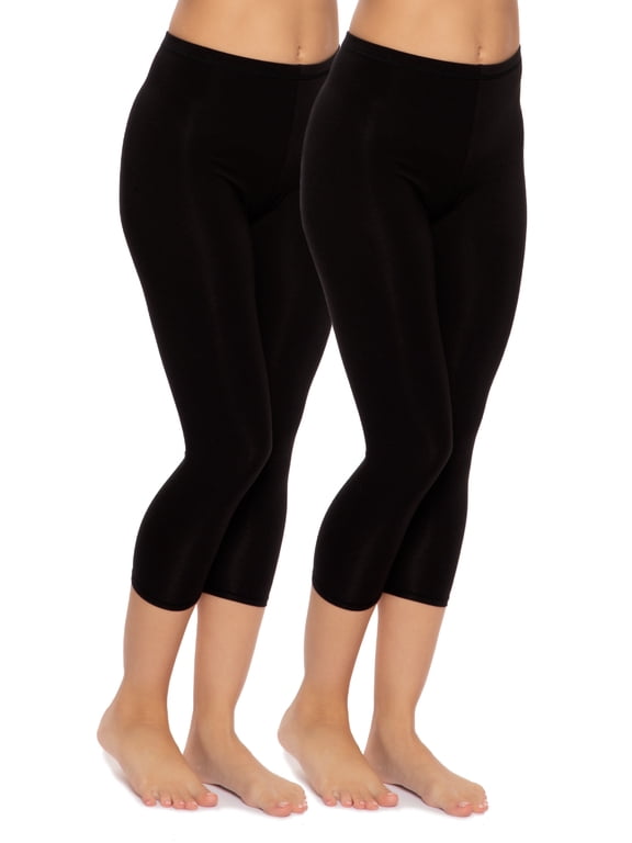 | Cotton Modal Capri Leggings 2-Pack | Lightweight & Soft