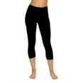 thumbnail image 1 of Felina Women's Cotton Modal Capri Leggings - Super Soft, Lightweight, Breathable for Fitness, Yoga, and Everyday Wear (Black, X-Small), 1 of 3