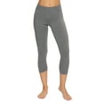 thumbnail image 1 of Felina Women's Cotton Modal Capri Leggings - Super Soft, Lightweight, Breathable for Fitness, Yoga, and Everyday Wear (Medium Heather Gray, Large), 1 of 3