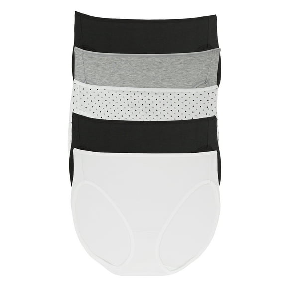 Felina - Cotton Modal Full Coverage Hi-Cut Underwear 5-Pack - Comfortable Cotton Hi-Cut Underwear for Women