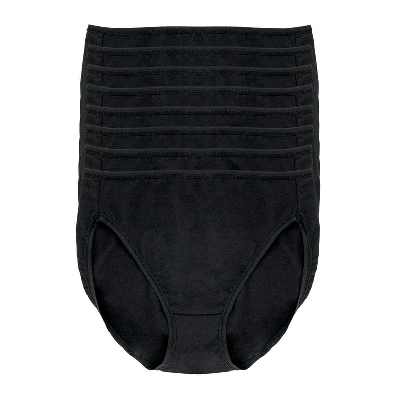 Felina Cotton Modal Hi Cut Panties - Sexy Lingerie Panties for Women -  Underwear for Women 8-Pack (Black, X-Large) 