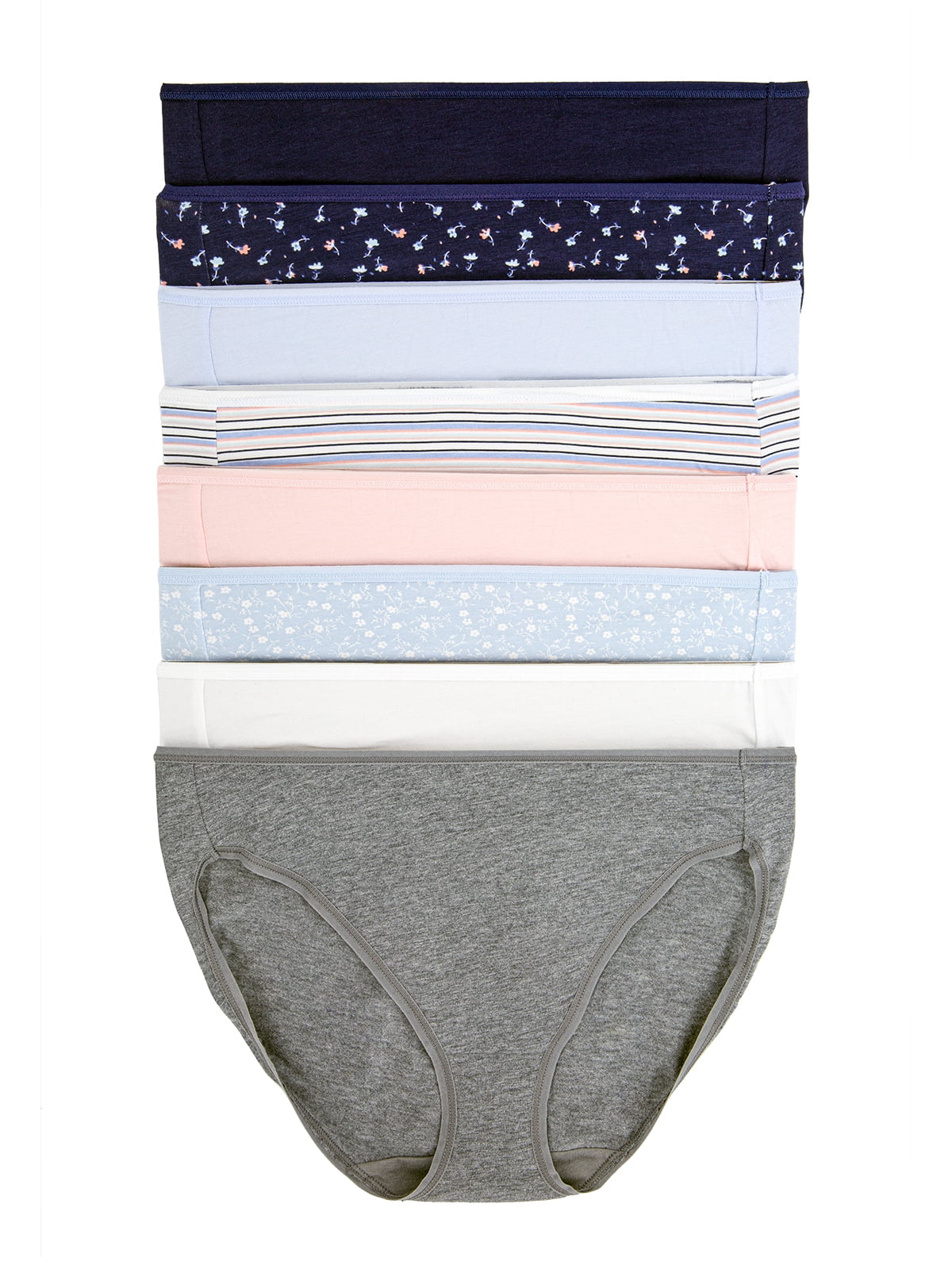 Felina Cotton Modal Hi Cut Panties - Sexy Lingerie Panties for Women -  Underwear for Women 8-Pack (Himalayan Blue Poppies, Medium)