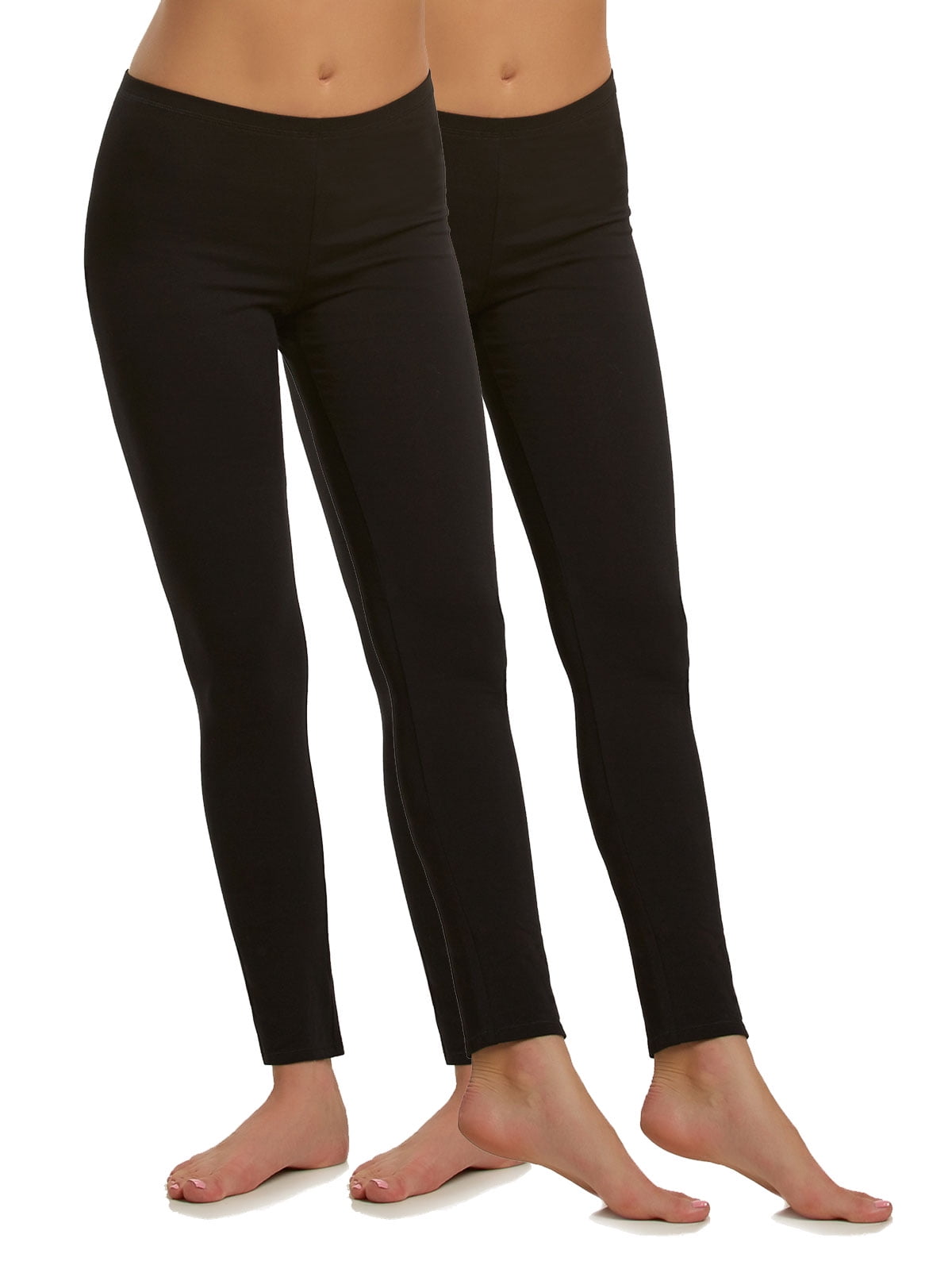 Felina Cotton Modal Leggings (2-Pack) Extra Lightweight Breathable Leggings  for Women, Lounge Pants, Style: C2201 (Black, Small) 