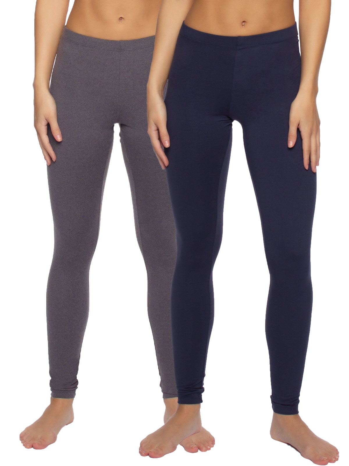 Felina Cotton Modal Leggings (2-Pack) Extra Lightweight Breathable Leggings  for Women, Lounge Pants, Style: C2201 (Navy Charcoal, X-Large) 