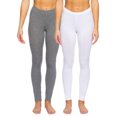 thumbnail image 1 of Felina Cotton Modal Leggings (2-Pack) Extra Lightweight Breathable Leggings for Women, Lounge Pants, Style: C2201 (White Med Hthr Gray, X-Large), 1 of 1