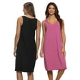 thumbnail image 1 of Felina | Cotton Modal Sleep Dress | 2-Pack (Black Raspberry, Medium), 1 of 1