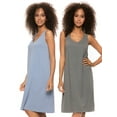 thumbnail image 1 of Felina | Cotton Modal Sleep Dress | 2-Pack (Country Blue Gray, Medium), 1 of 7