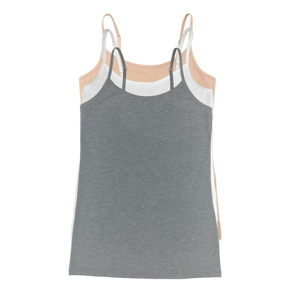 Felina Womens Cotton Modal Camisole, Adjustable Cotton Tank Top 3-Pack