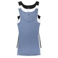 thumbnail image 1 of Felina Womens Cotton Ribbed Tank Top 3-Pack (Black White Denim, Medium), 1 of 1